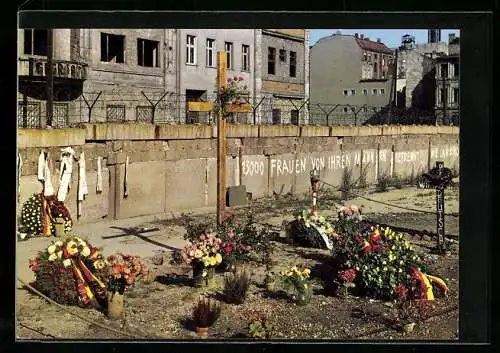 AK Berlin, Mahnmal Peter Fechter am Checkpoint Charlie, Grenze