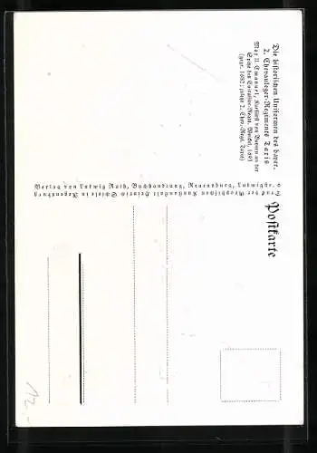 Künstler-AK Anton Hoffmann - München: Hist. Uniformen des bayer. 2. Chevauleger-Reg. Taxis, Kurfürst Max II.