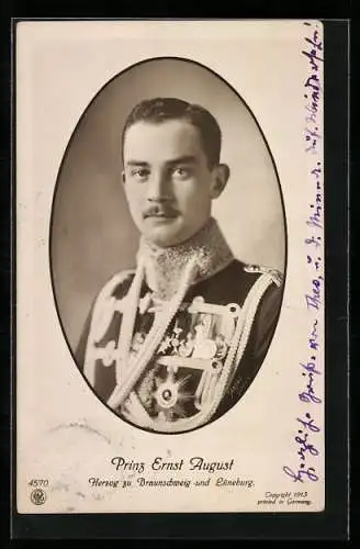 AK Ernst August Herzog von Braunschweig in Uniform