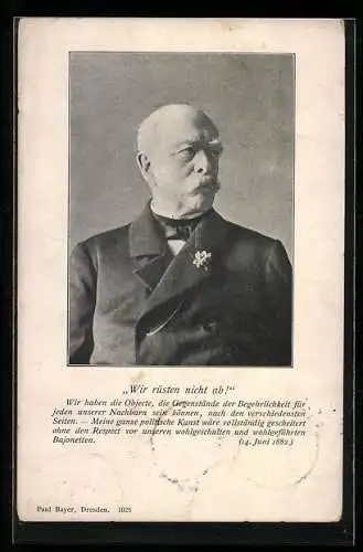 AK Bildnis Fürst Otto von Bismarck