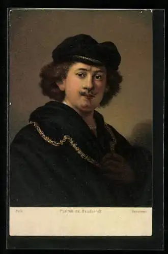 Künstler-AK Portrait de Rembrandt