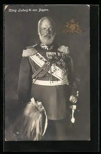 AK König Ludwig III. in Uniform