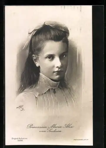 AK Prinzessin Maria Alix von Sachsen