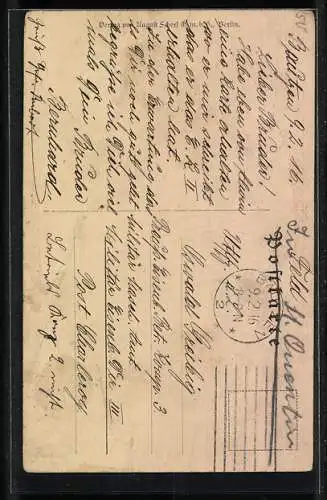 AK Generalfeldmarschall Paul von Hindenburg in Uniform mit Degen und Feldstecher