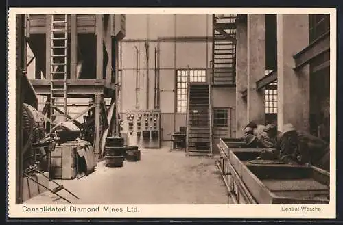 AK Lüderitzbucht, Consolidated Diamond Mines Ltd., Central-Wäsche, Diamenten werden gewaschen