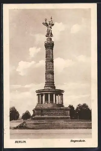 AK Berlin-Tiergarten, Partie an der Siegessäule