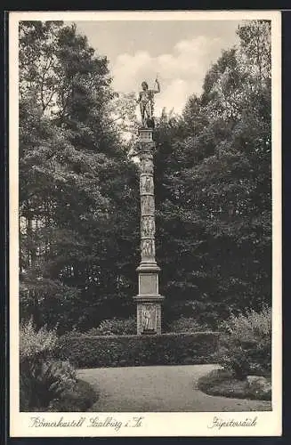 AK Saalburg i. Ts., Jupitersäule im Römerkastell