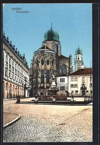 AK Passau, Residenzplatz mit Dom