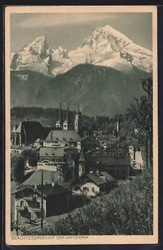 AK Berchtesgaden, Ansicht mit dem Watzmann