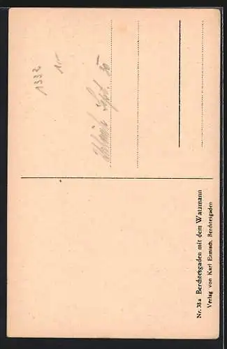 AK Berchtesgaden, Ansicht mit dem Watzmann