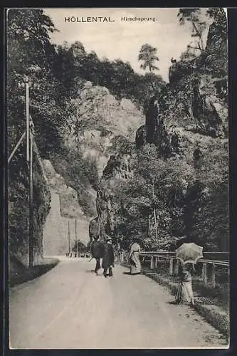 AK Höllental, Blick hinauf zum Hirschsprung