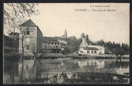 AK Cuisery, Vue prise des Moulins