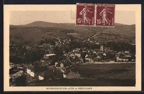 AK Bourguenuf-Val-d`Or, Vue panoramique de Mercurey et des collines environnantes