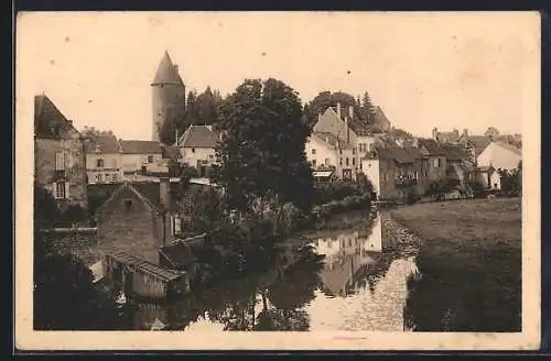 AK Charolles, Vue prise du Pont du Chemin de Fer