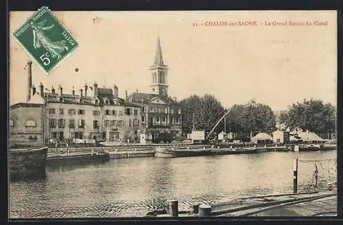 AK Chalon-sur-Saone, Le Grand Bassin du Canal