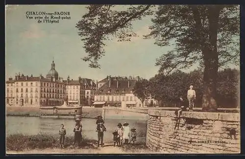 AK Chalon-sur-Saône, Vue prise du Rond-point de l`Hôpital