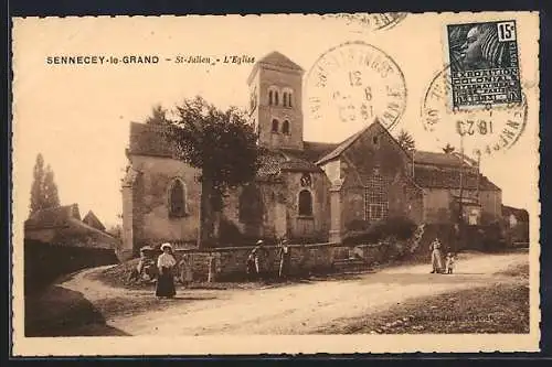 AK Sennecey-le-Grand, St-Julien, L`Église