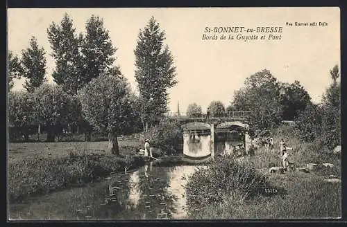 AK St-Bonnet-en-Bresse, Bords de la Guyotte et Pont