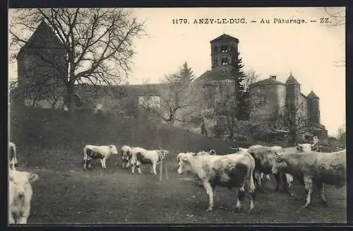 AK Anzy-le-Duc, Au Pâturage