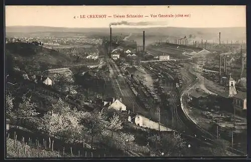 AK Le Creusot, Usines Schneider, Vue Générale, côté est