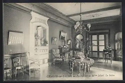 AK Chalon-sur-Saône, Pensionnat de Mlles Jolyet. Le Salon