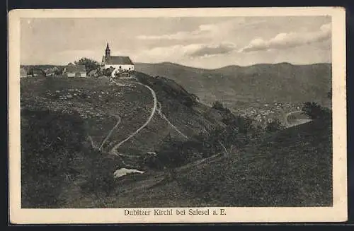 AK Salesel a. E., Blick aufs Dubitzer Kirchl
