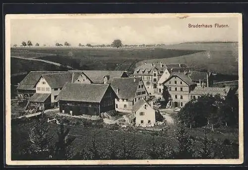 AK Fluorn, Ortsansicht mit dem Bruderhaus