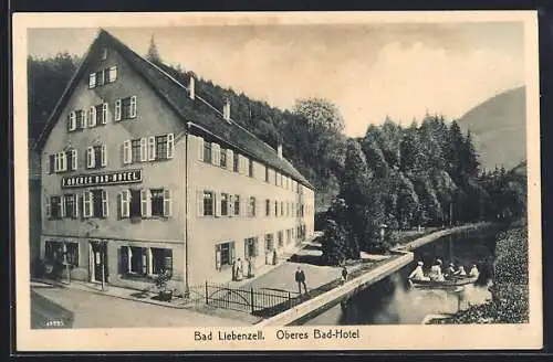 AK Bad Liebenzell, Oberes Bad-Hotel und Boot