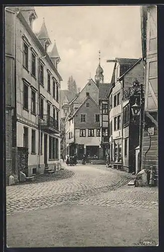 AK Monschau / Montjoie, Blick in die Rurstrasse