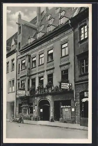 AK Augsburg, Gasthof Grünes Haus, Bes. Anna Tröndle