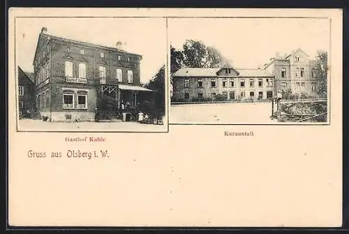 AK Olsberg i. W., Gasthof Kahle und Kuranstalt