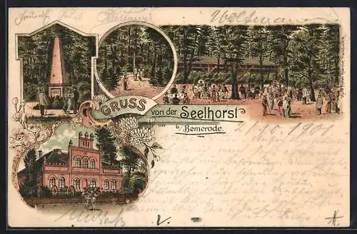 Lithographie Bemerode, Gasthaus Seelhorst