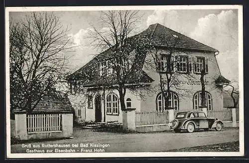 AK Rottershausen, Gasthaus zur Eisenbahn