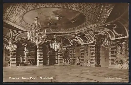 AK Potsdam, Neues Palais, Muschelsaal