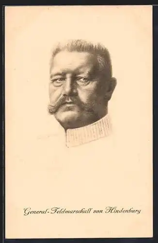 Künstler-AK General-Feldmarschall von Hindenburg