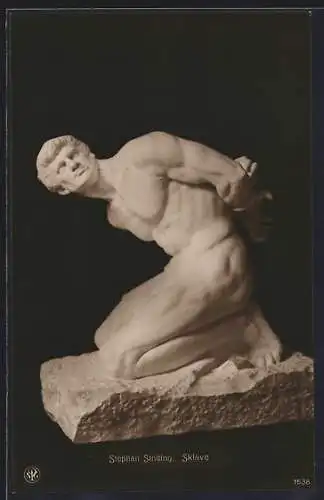 Foto-AK NPG Nr.: Skulptur von Stephan Sinding, Sklave