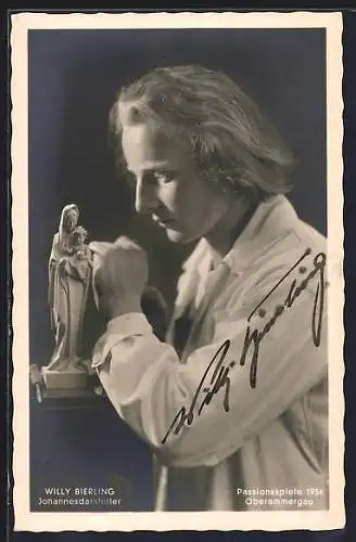 AK Johannesdarsteller Willy Bierling, Passionsspiele 1934 in Oberammergau