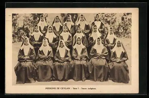AK Missions de Ceylan, Soeurs indigènes, Singhalesische Nonnen
