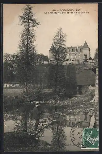 AK Rochechouart, Le Chateau vu des bords de la Granne