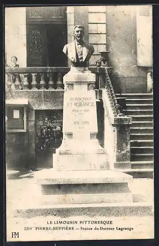 AK Pierre-Buffière /Limousin, Statue du Docteur Lagrange