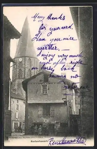 AK Rochechouart, Un coin pittoresque, avec l`Eglise