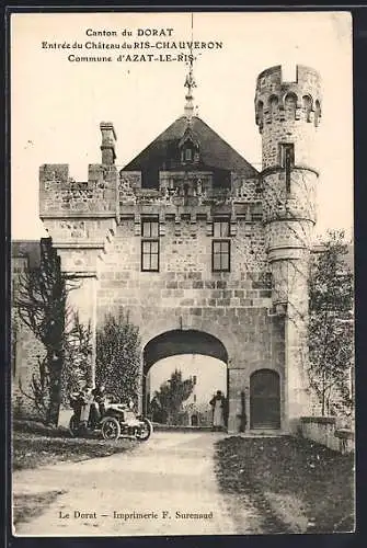 AK Azat-le-Ris /Dorat, Entrée du Chateau du Ris-Chauveron