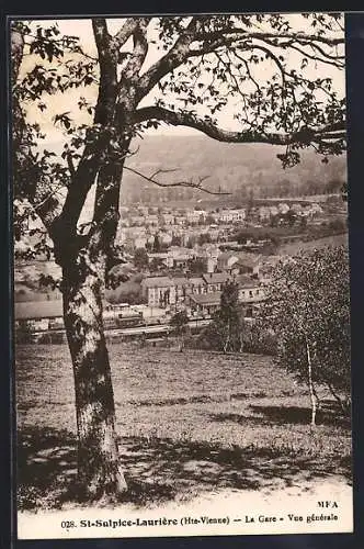 AK St-Sulpice-Laurière, La Gare, Vue generale