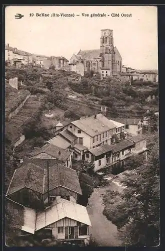 AK Bellac /Hte-Vienne, Vue generale, Cote Ouest