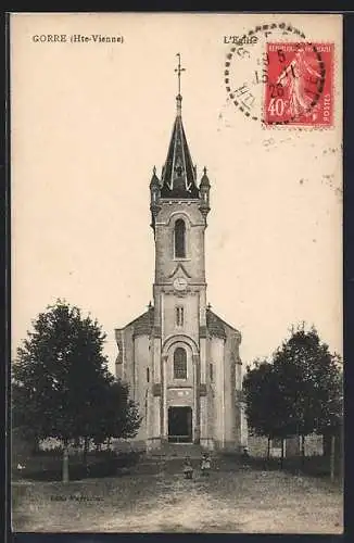 AK Gorre /Hte-Vienne, L`Eglise