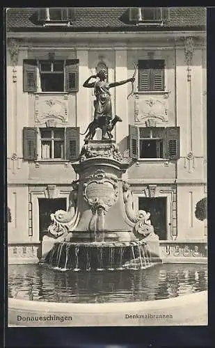 AK Donaueschingen, Denkmalbrunnen