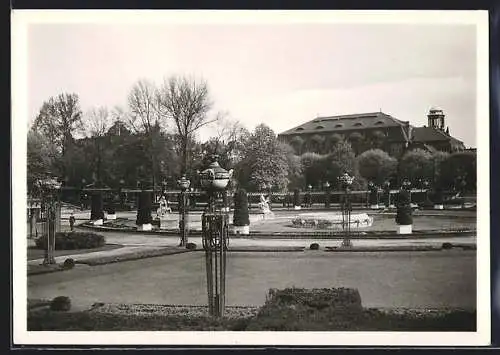 AK Mannheim, Friedrichsplatz mit Rosengarten