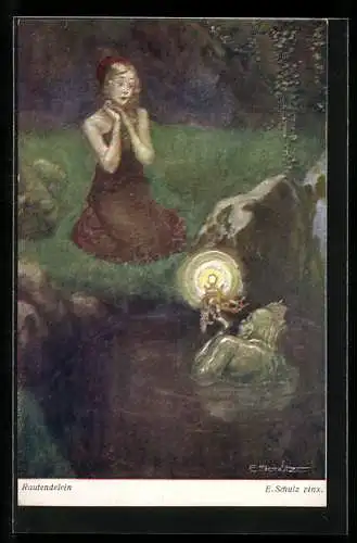 Künstler-AK sign. E. Schulz: Rautendelein