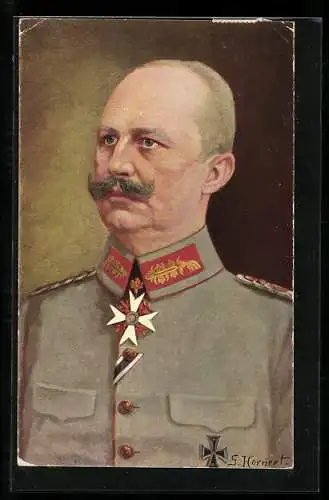 AK Portrait Generalleutnant Erich von Ludendorff in Uniform