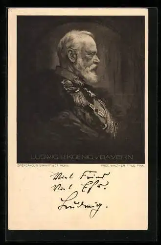 AK Bildnis König Ludwig III.